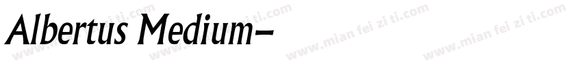 Albertus Medium字体转换
